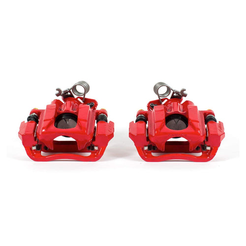 Rear Power Stop S5262 Pair of High-Temp Red Powder Coated Calipers For Ford Explorer 2011-2016, Ford Flex 2010-2019, Ford Taurus 2013-2017, Lincoln MKT 2010-2019 [Model Specific]