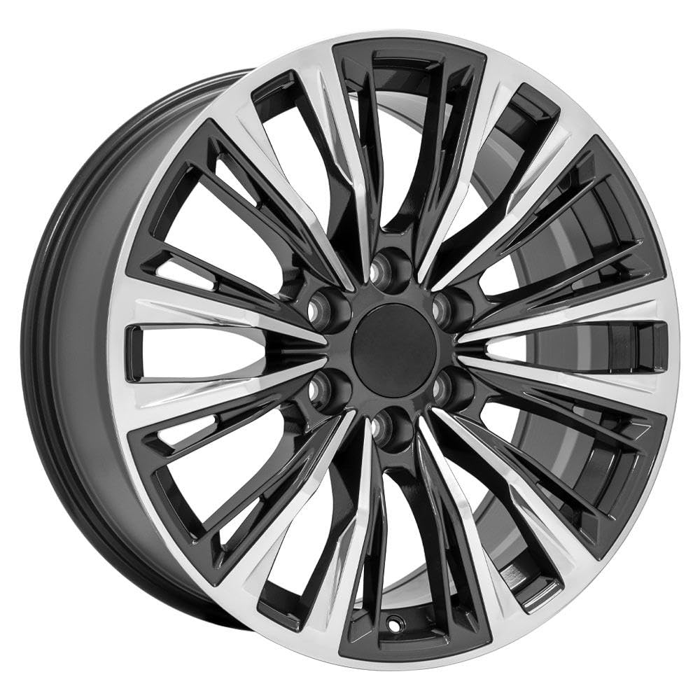 20 Inch OE Wheels CA93 Rim Fits Escalade-V Series Style 6x139.7 20x9 Gloss Gunmetal with Polished Face - Hollander 4869 (1)