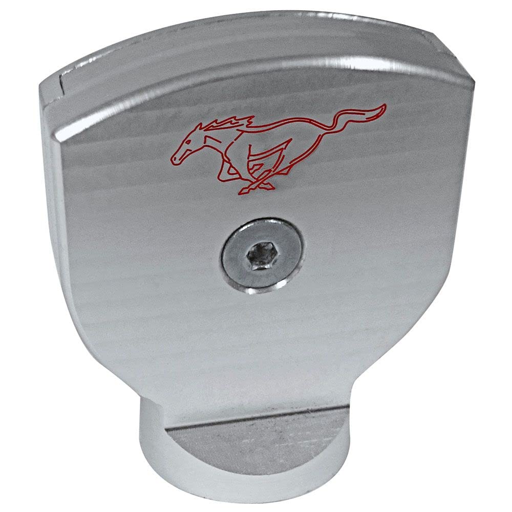 Drake Muscle Cars Dipstick Oil Handle Billet Aluminum with Featuring Officially Licensed Running Pony, Compatible with 2015-2016 Ford Mustang, Model FR3Z-6750-BL
