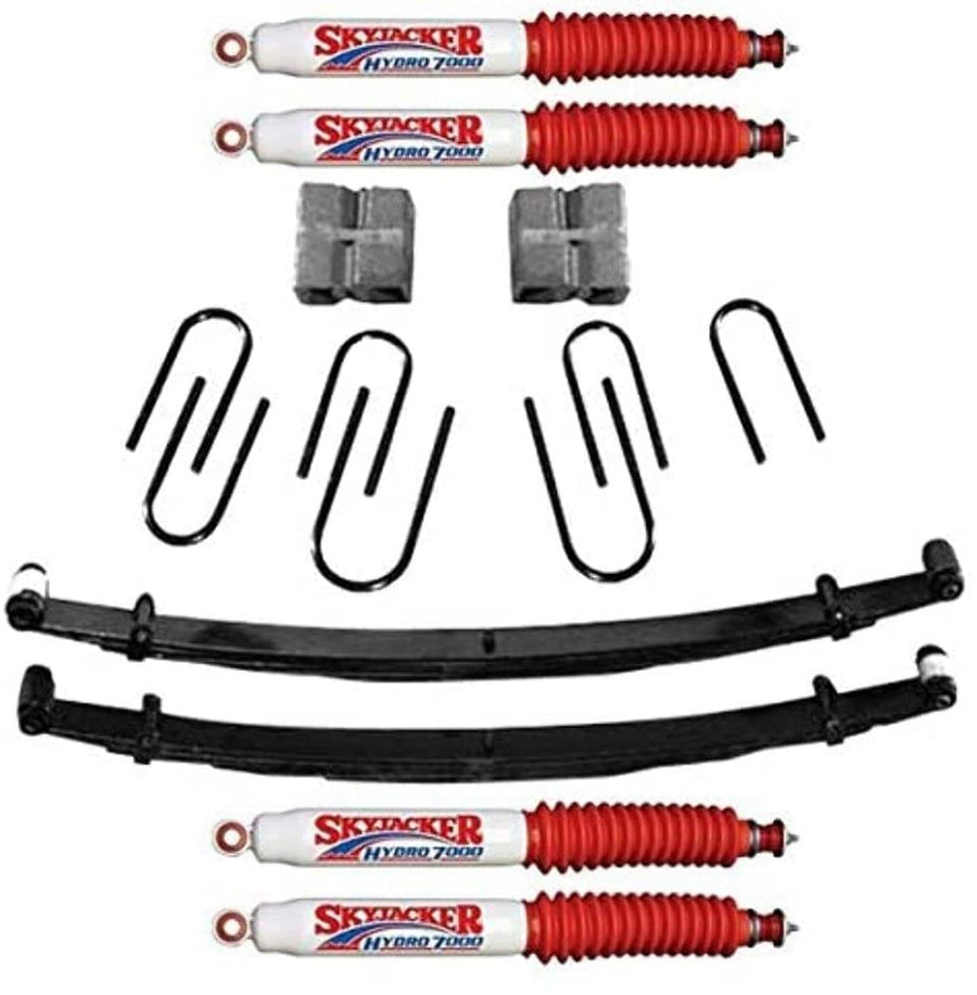 Suspension Lift Kit w/Shock Skyjacker D200CDK-H 2.5 in. Front/2 in. Rear Lift Incl. Front Leaf Springs Front U Bolt Kit Front Bushing Kit