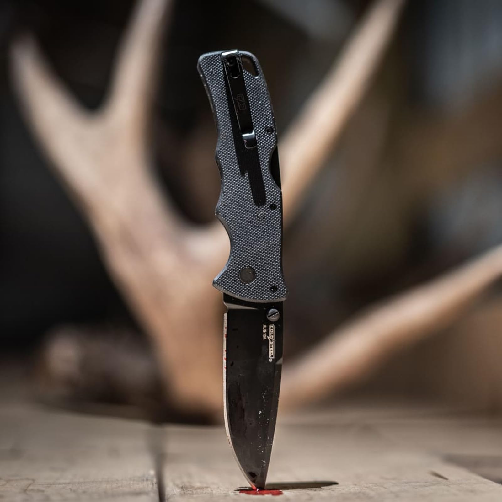 VERDICT COLD STEEL 3" AUS10A Spear Point Blade 4.25" G-10 Black Handle Everyday Carry Tactical Folding Knife with Tri-Ad Lock