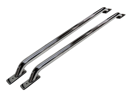 Stake Pocket Bed Rails Go Rhino | Mild Steel, Chrome | 8154C | Fits 1992 - 2011 Ford Ranger w/ 6' Bed Styleside