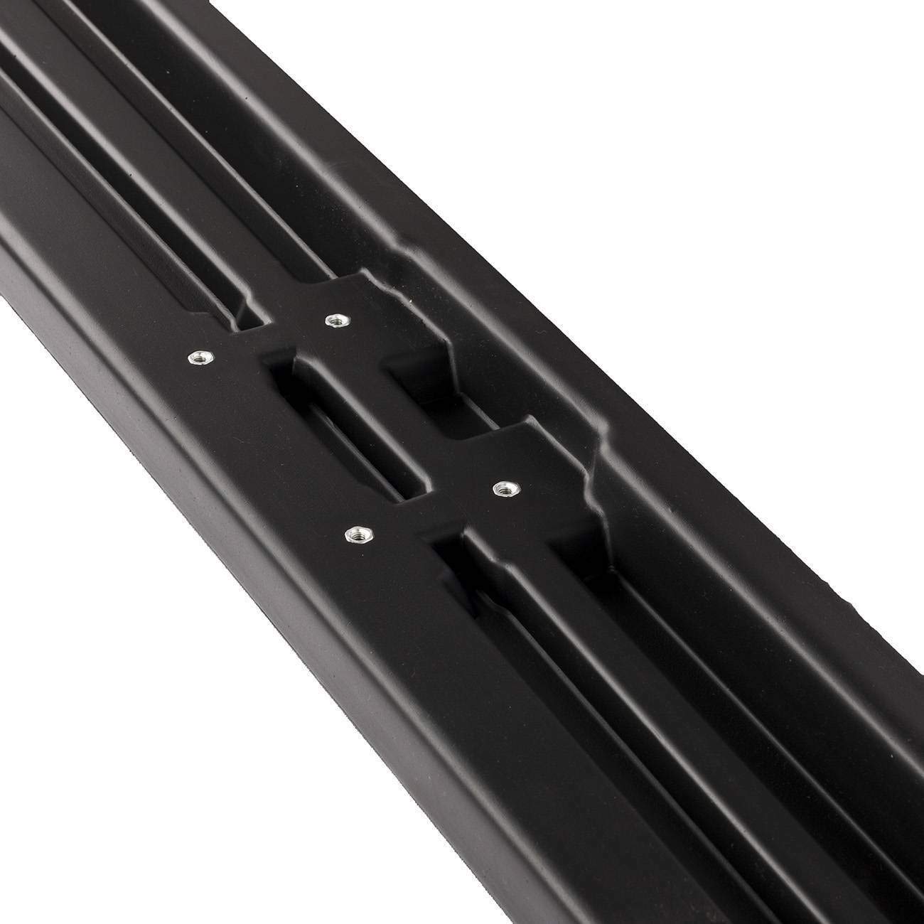 OEM Replica Black Horse Running Boards Compatible with 2018-2024 Jeep Wrangler JL(Incl. 2020 Diesel Engine & Excl. Plug-in Hybrid and Trims with Fox Hydraulic Jounce Bumpers)-RJEWRJL