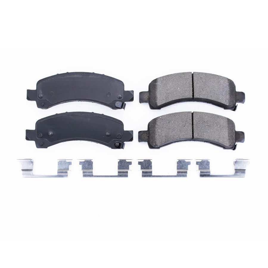 Power Stop Z17 17-974 Rear Ceramic Brake Pads with Hardware For Chevy Express 2500, Chevy Express 3500, Chevy Express 4500, GMC Savana 2500, GMC Savana 3500, GMC Savana 4500 [Model Specific]