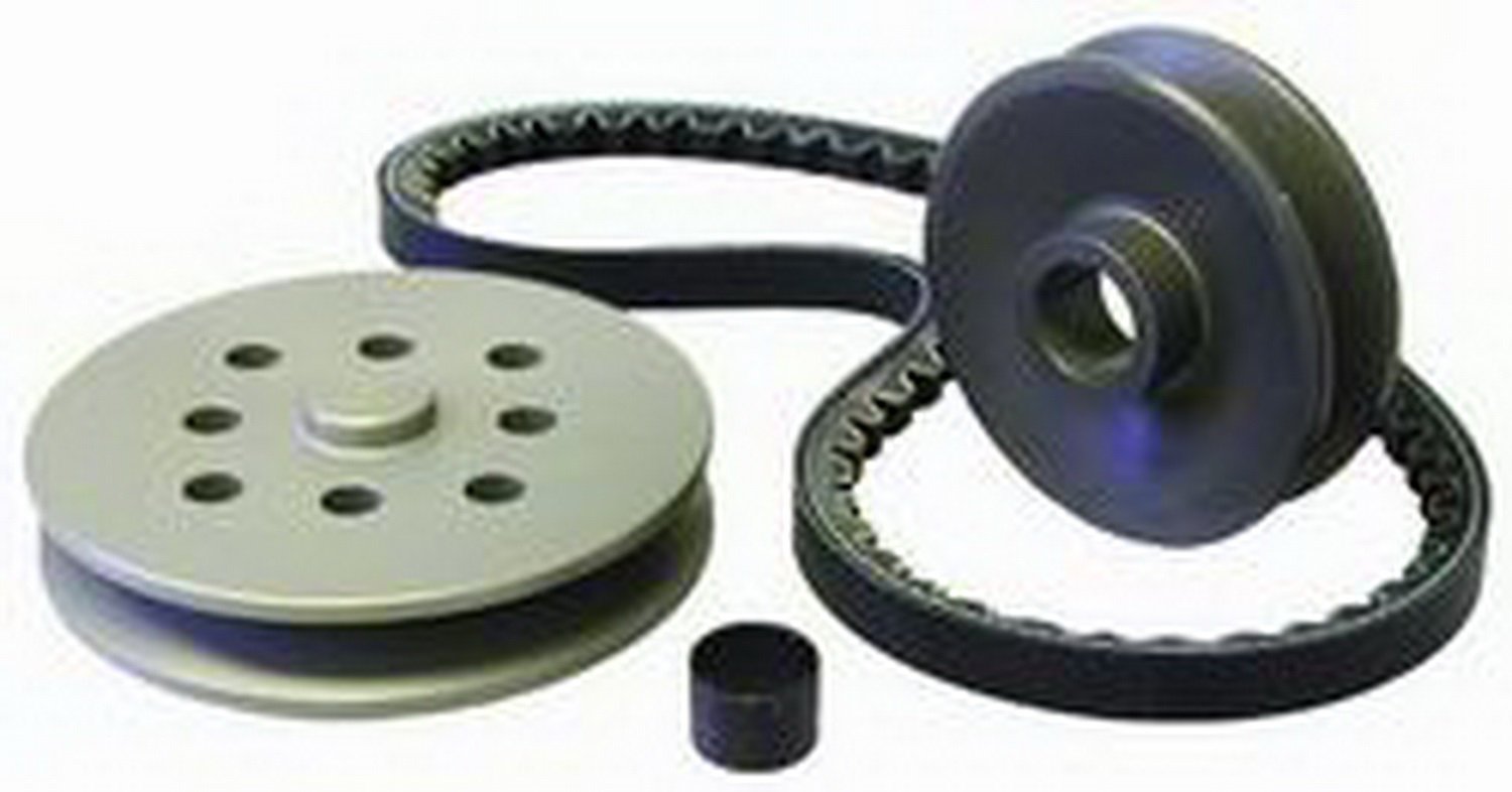 V-Belt Drive System Powermaster (2 Pulleys- W/P and Alt) Aluminum Hardcoat Anodized for Circle Track