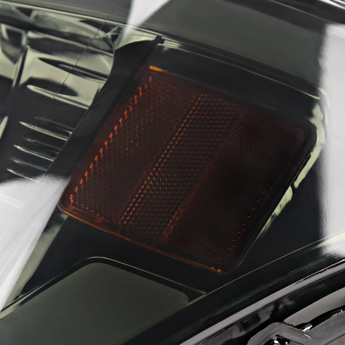 Projector Headlights Spec-D Tuning Glossy Black Smoke w/LED Strips Compatible with 2009-2014 Ford F-150, Left + Right Pair Headlamps Assembly