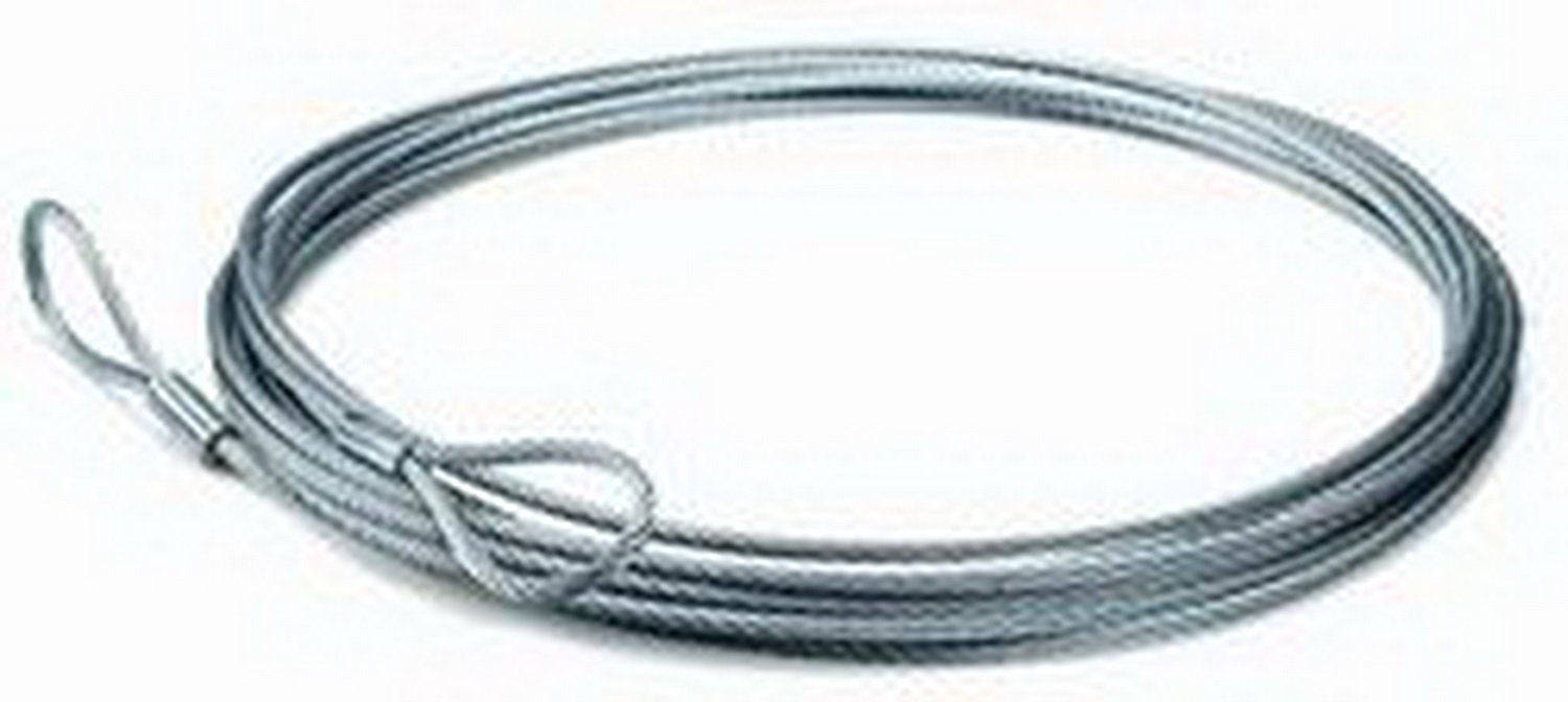 Steel Cable Wire Rope Extension WARN 25430: with Loop Ends, 5/16" Diameter x 50' Length