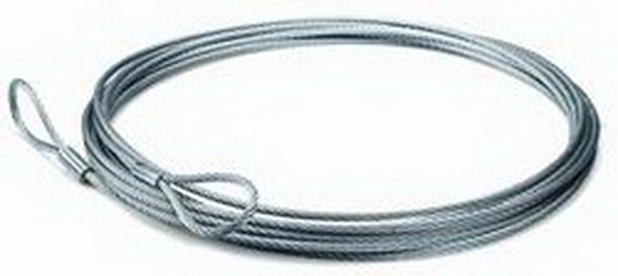 Steel Cable Wire Rope Extension WARN 25430: with Loop Ends, 5/16" Diameter x 50' Length