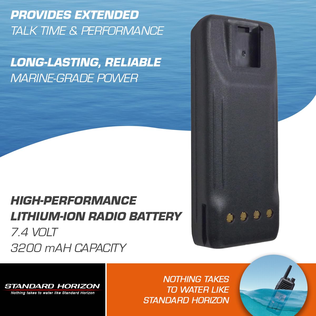 Battery Standard Horizon SBR-45LIIS for HX400IS