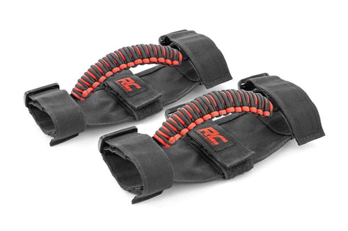 Rough Country Universal Corded Roll Bar Grab Handles - 117610 Black