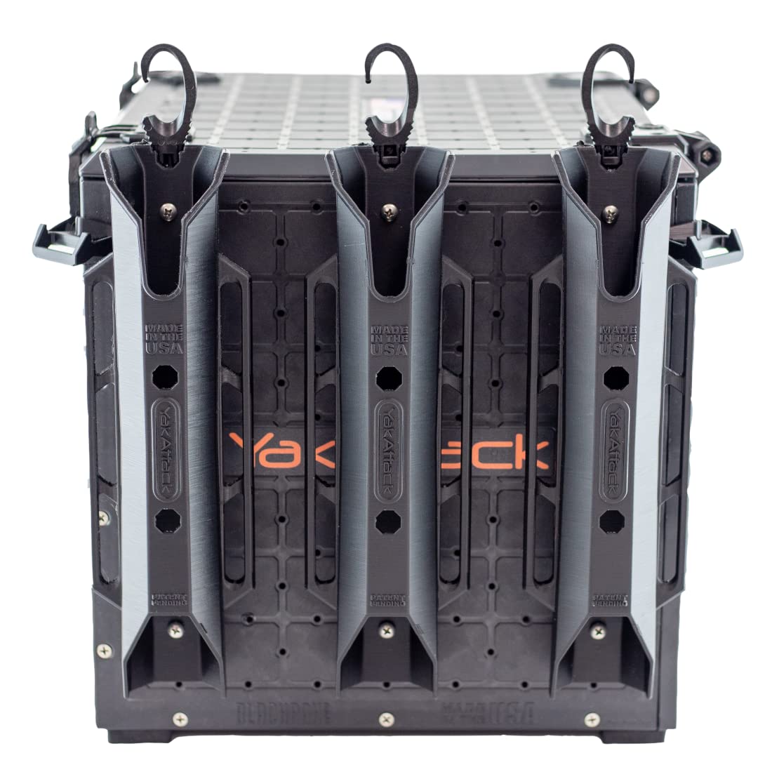 YakAttack 13" x 16" BlackPak Pro Kayak Fishing Crate with 4 Rod Holders - Black | Tackle Storage Box & Gear Organizer for Kayaks | Lightweight, Durable & Customizable Marine Accessory | Made in USA