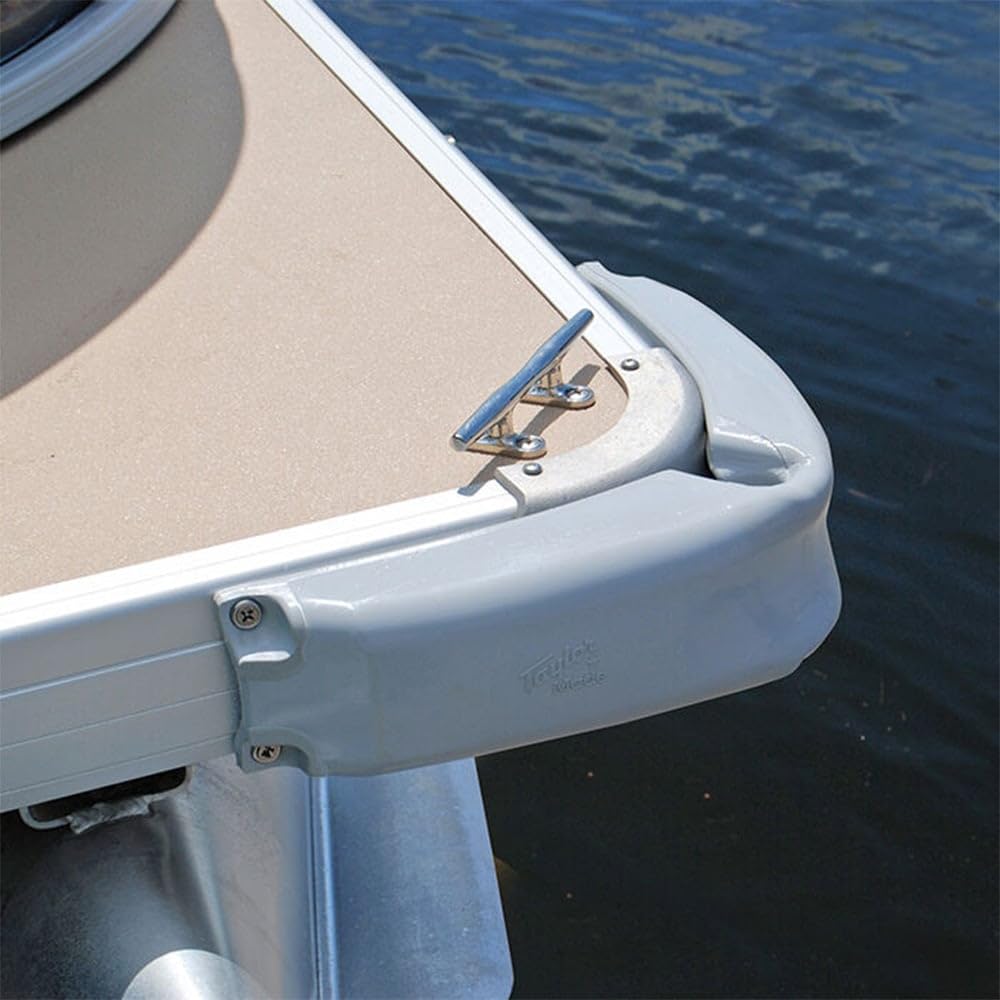Taylor Made Corner-Gard Pontoon Boat Fender, 3" W x 12" L, PVC Construction Provides Cushioned Protection When Docking, Mounts Over Factory Aluminum Corner, Includes Fasteners – 31038