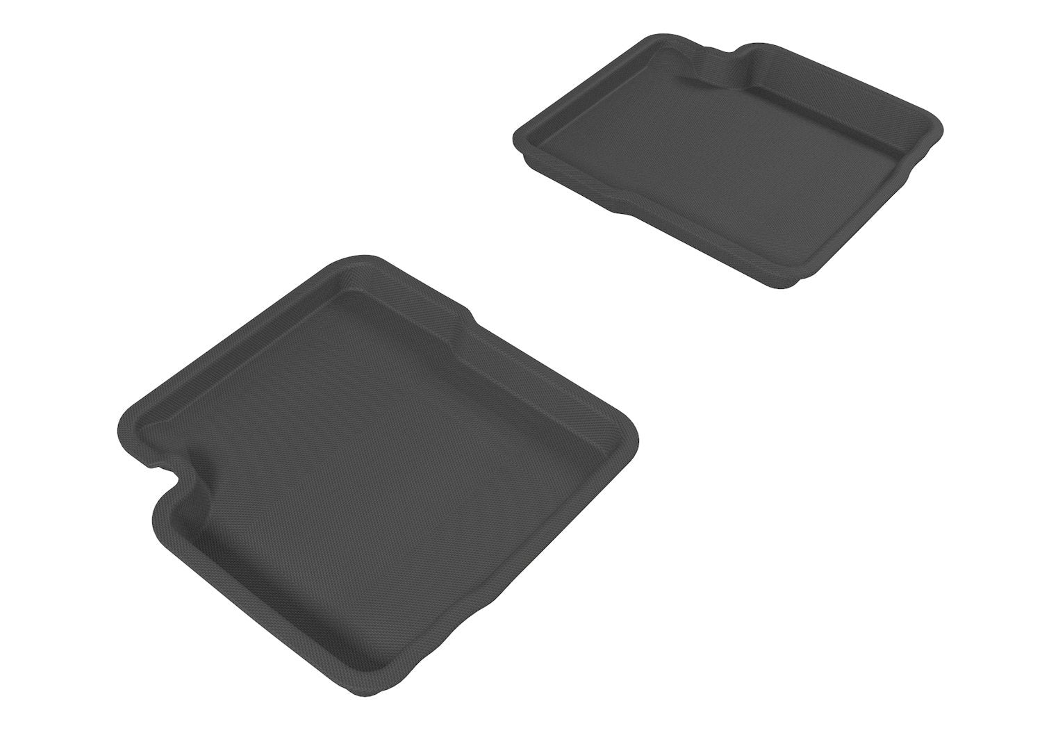 3D MAXpider Second Row L1FA00321509 Custom Fit All-Weather Floor Mat for Select Fiat 500 Models - Kagu Rubber (Black)