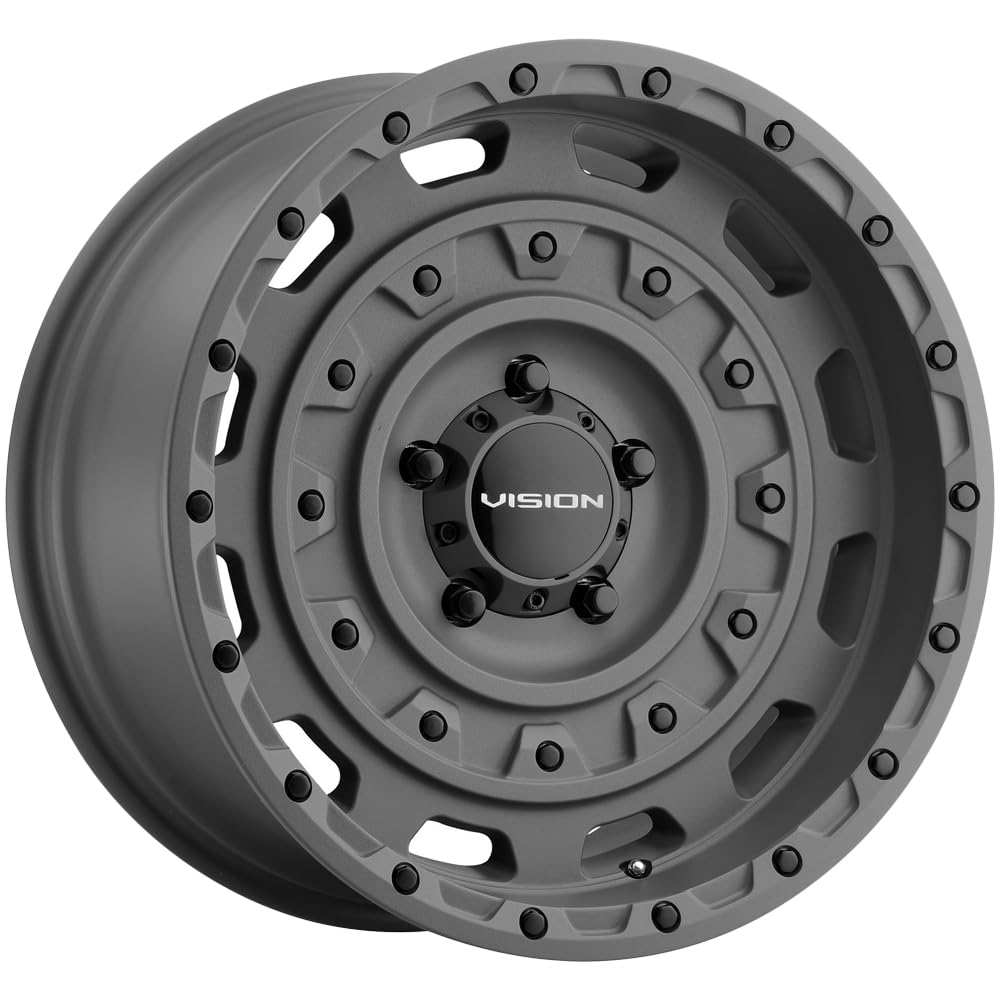 Custom Vision 403 TACTICAL Wheel - 17x10, -25 Offset, 5x127 Bolt Pattern, 78.1mm Hub - Gunmetal Rim