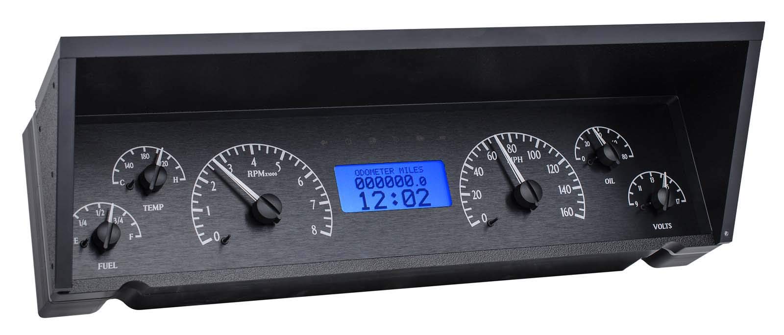 Dakota Digital VHX Analog Dash System 77 - 90 Chevy Impala / Caprice Black Alloy Blue VHX-77C-CAP-K-B