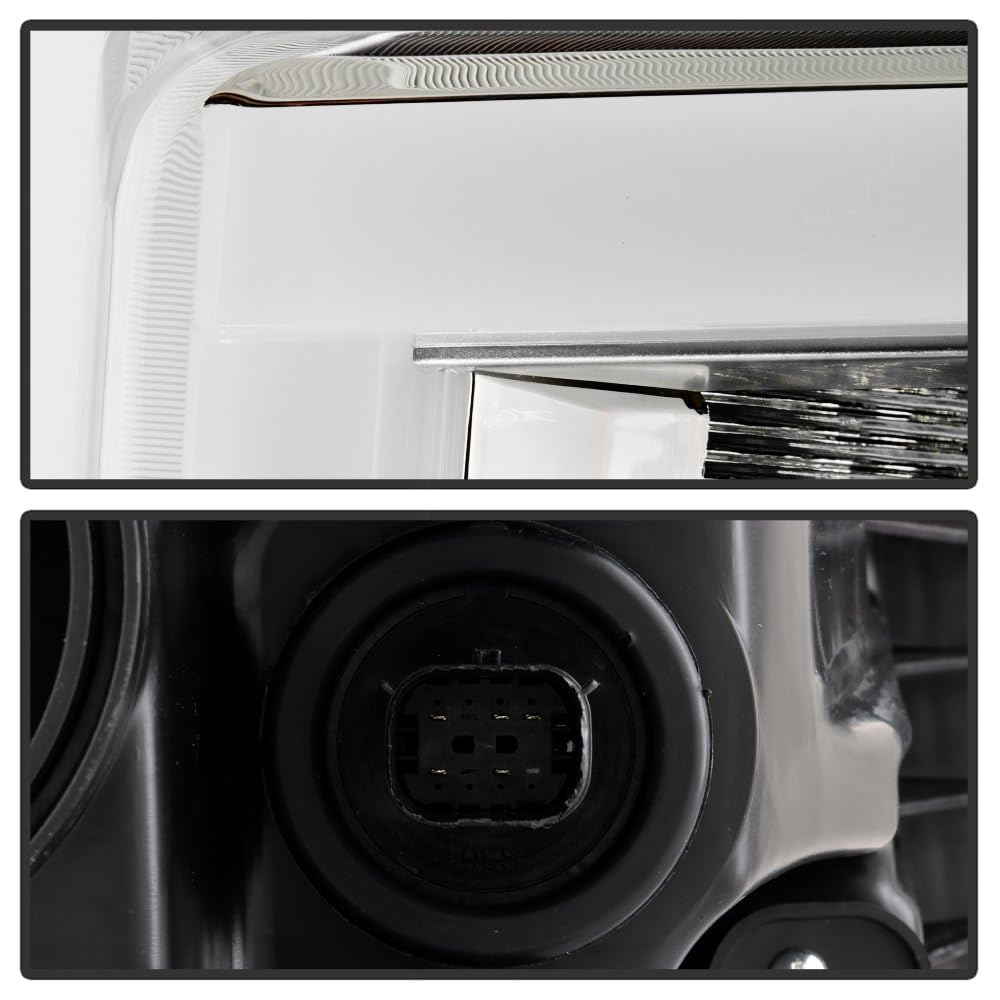 Chevy Silverado 1500 Spyder (POE) 19-22 Halogen w/LED DRL Headlight - Lo Beam Included - H11 Hi Beam Included- 9005 - OE Chrome