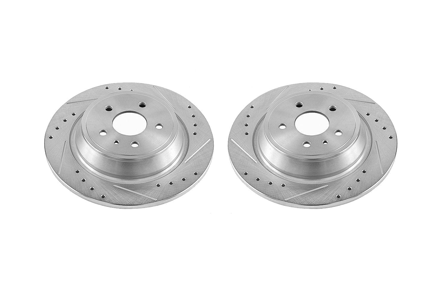 Power Stop Rear AR85166XPR Evolution Drilled and Slotted Rotor Pair For Ford Escape 2017-2019, Ford Fusion 2013-2020, Lincoln MKC 2015-2019, Lincoln MKZ 2013-2016 [Model Specific]
