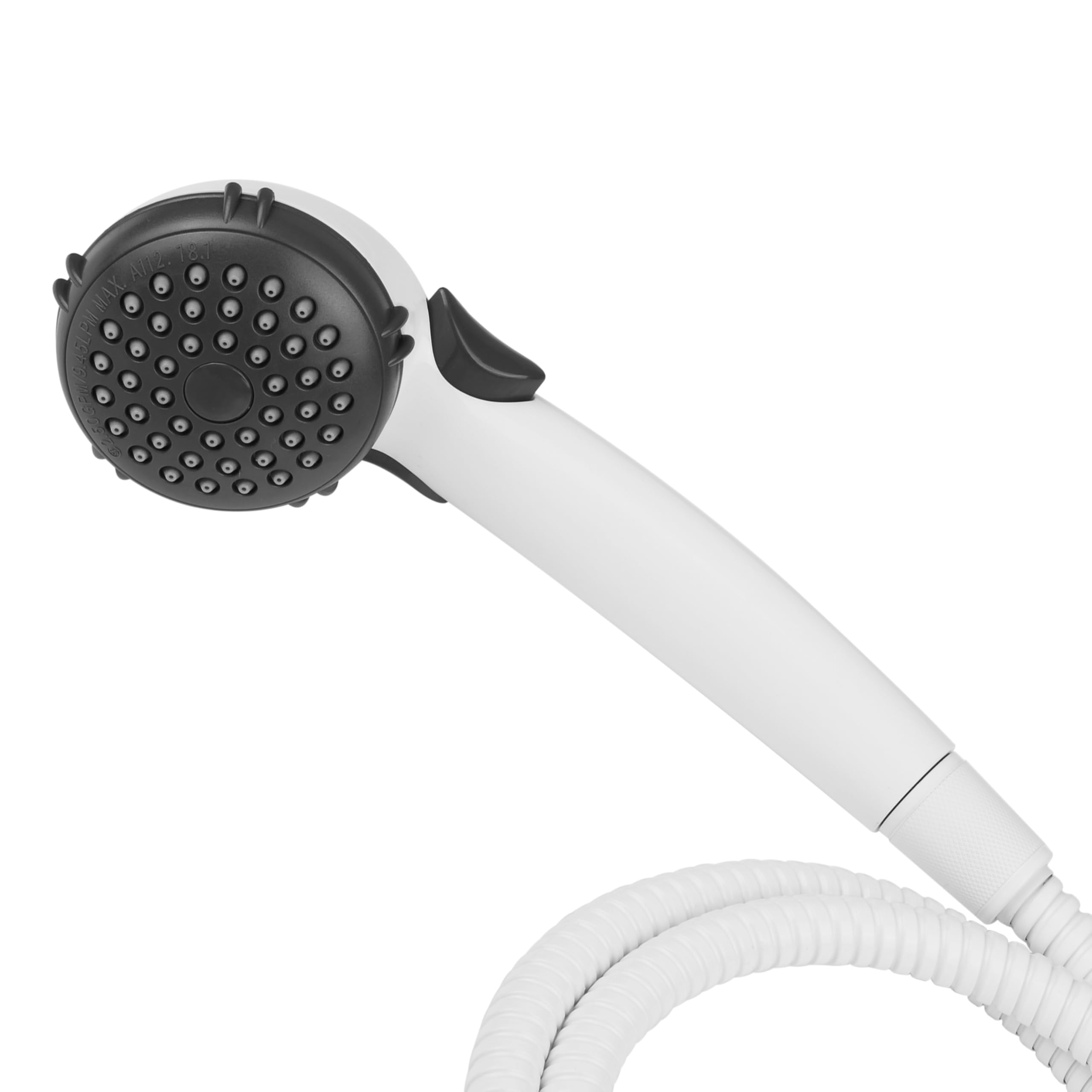 Dura Faucet RV Hand Held Shower Head DF-SA400K-WT, Stainless Steel Hose Kit (White)