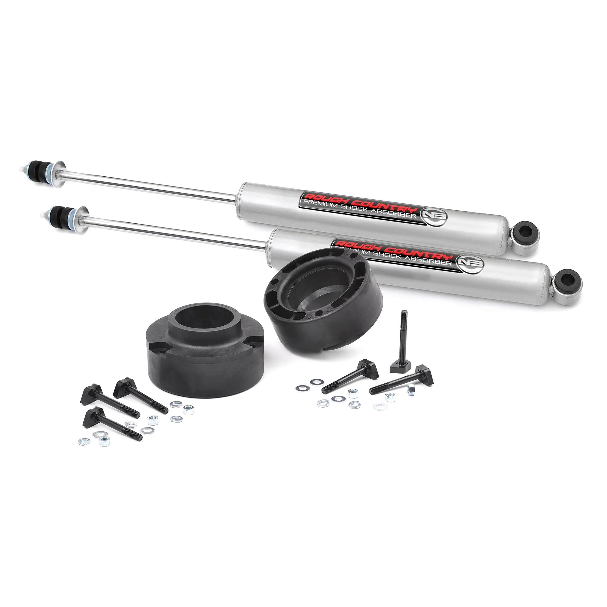 Rough Country 2.5" Leveling Kit for Dodge Ram 1500 (1994-2001), 2500 (1994-2013), 3500 (1994-2012) with N3 Shock Absorbers 4WD Models