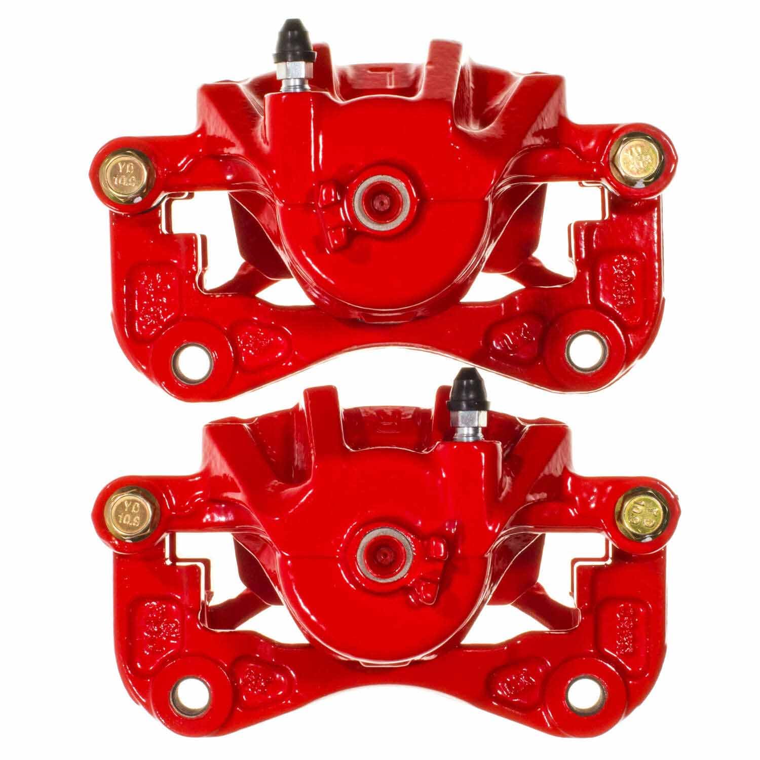 Power Stop S15186 Front Pair of High-Temp Red Powder Coated Calipers