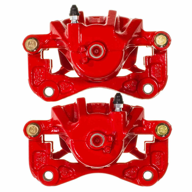 Power Stop S15186 Front Pair of High-Temp Red Powder Coated Calipers