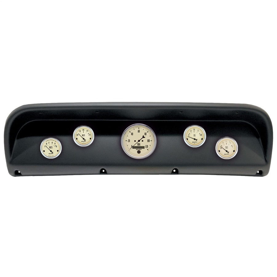 AutoMeter Dash Kit Direct Fit, (3 3/8" X1, 2 1/16" X4), Ford Truck 67-72, Antique Beige (2900-02)