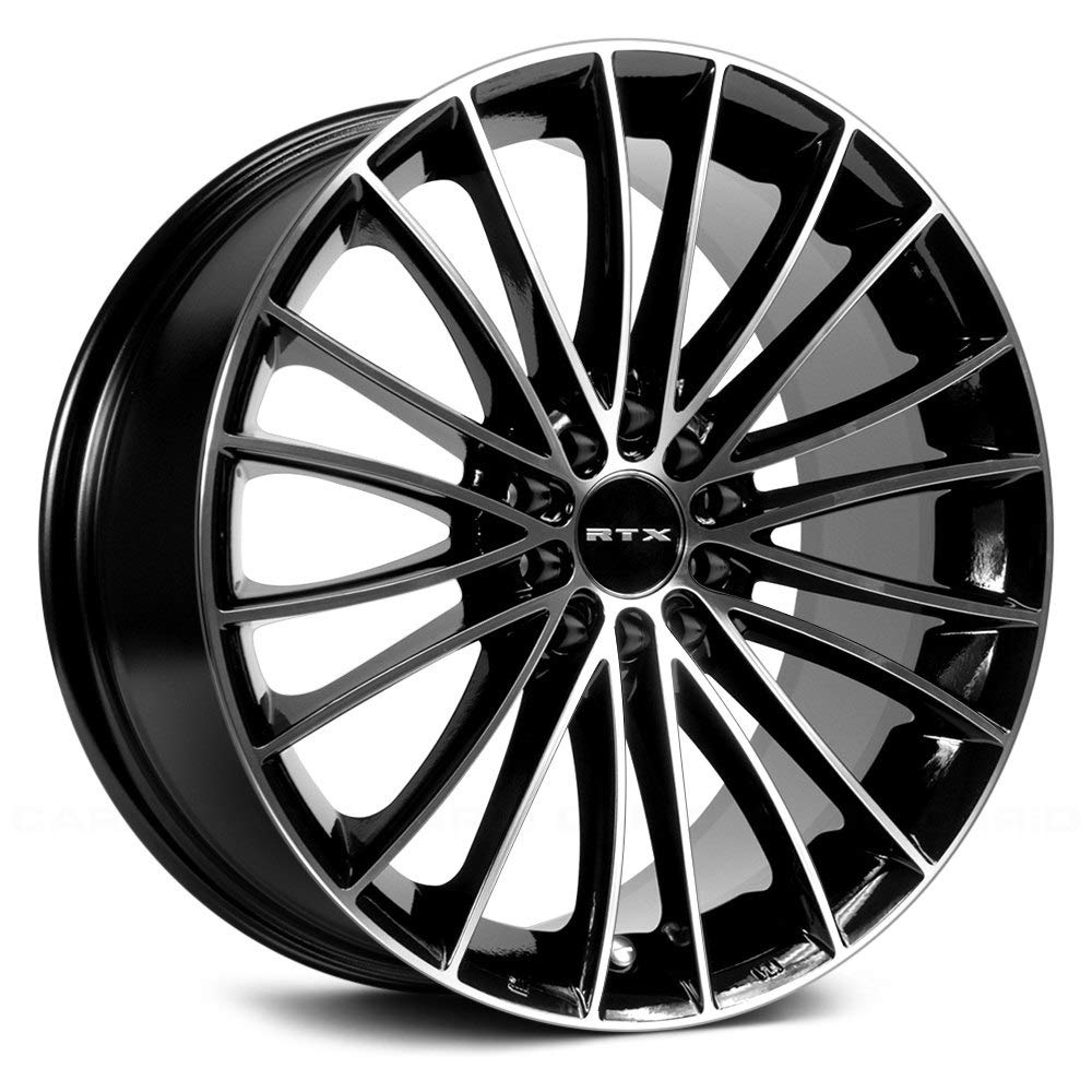 Turbine II RTX Custom Wheel - Satin Black Rims - 17" x 7.5", 38 Offset, 5x108 Bolt Pattern, 63.4mm Hub
