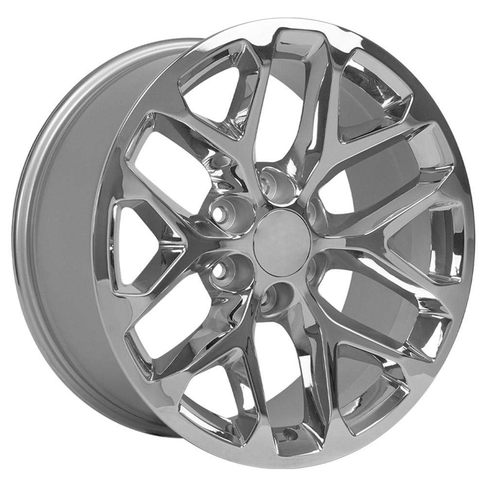 20 Inch OE Wheels CV98B Rim Fits Silverado 1500 Snowflake Style 6x139.7 20x9 Chrome - Hollander 5668 (1)