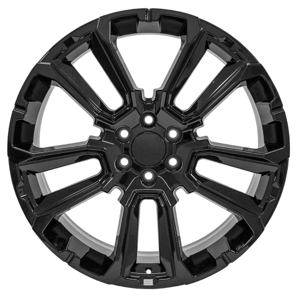 OE Wheels 24 Inch CV68 Rim Fits Suburban 1500 High Country Style 6x139.7 24x10 Gloss Black - Hollander 14088 (1)