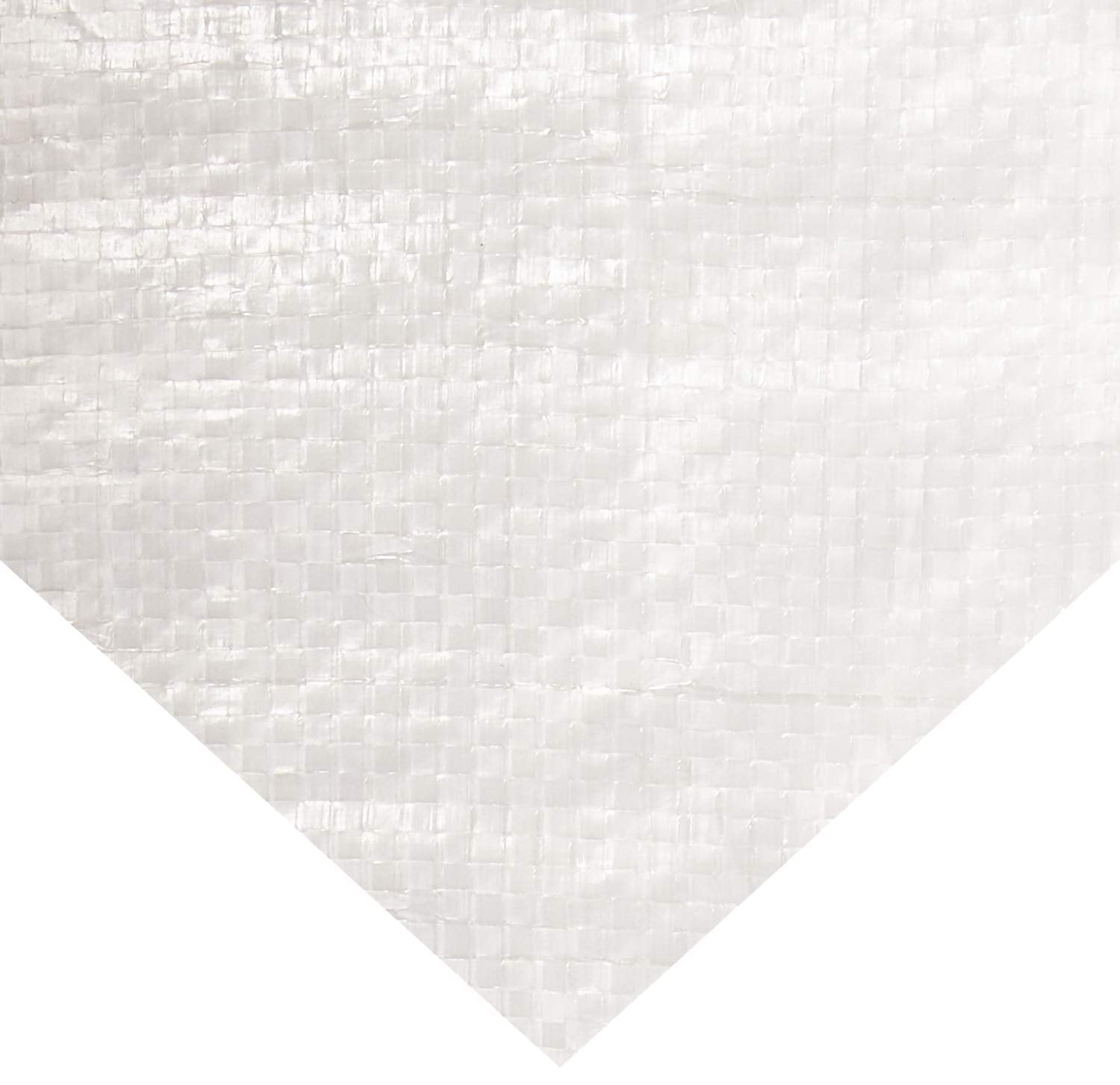 Economy Grade Erickson 57063 Clear White Poly Tarp, 12' x 16', 1 Pack