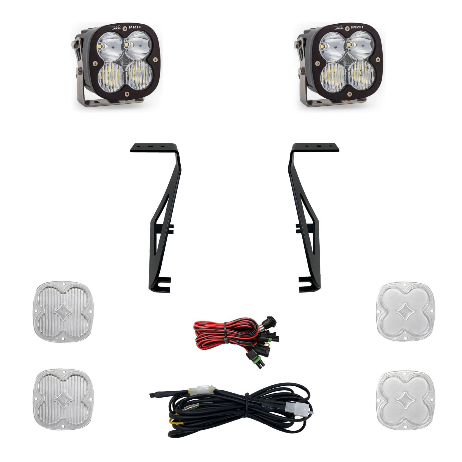 Baja Designs A-Pillar XL Pro LED Light Kit for Ford F-150 Raptor 2021+ Truck (Driving/Combo; Clear)