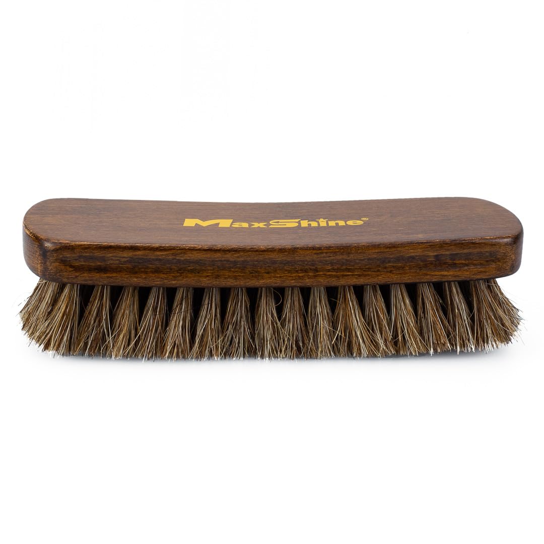 Maxshine Natural Universal Fine Horse Hair Brush – Sturdy Yet Soft Bristles for Car Detailing – Ideal for Cleaning Carpet, Upholstery, Leather & Interior Surfaces
