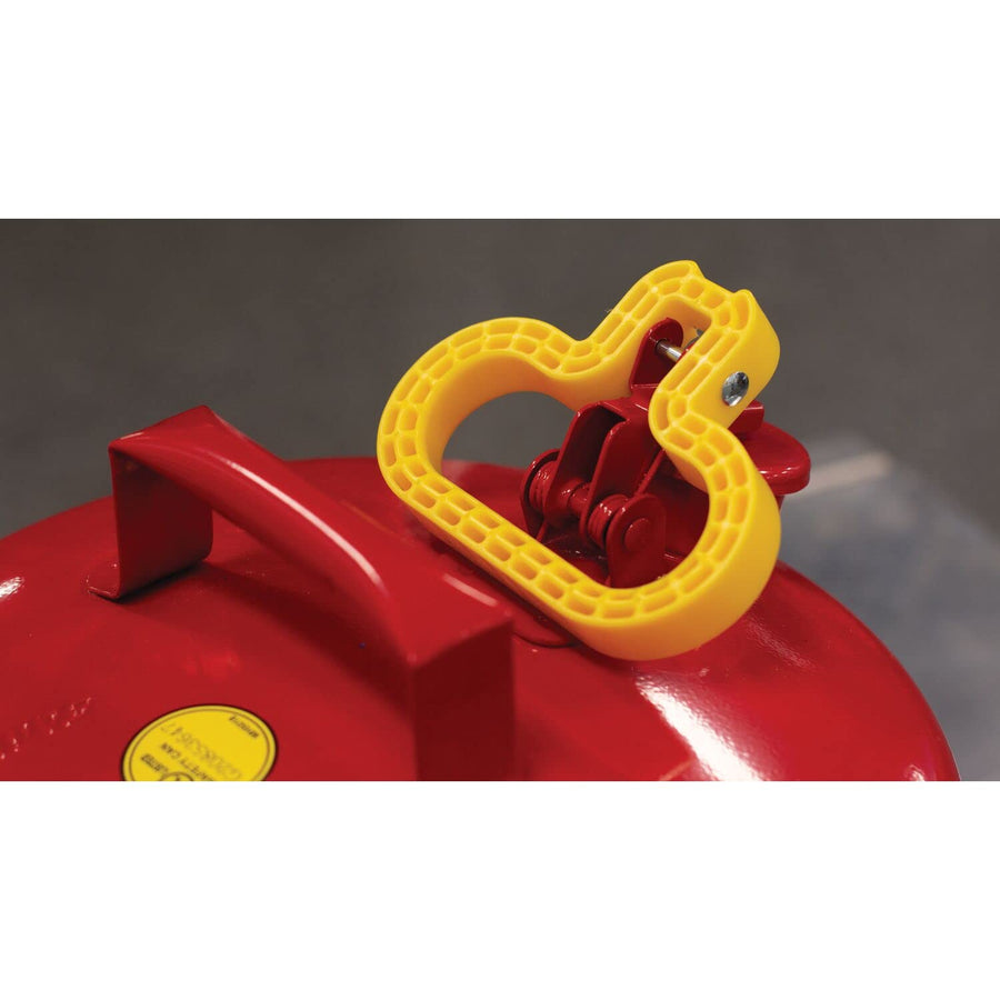 Eagle 1 Gallon Yellow Type I Safety Gas Can for Diesel with Flame Arrester and Self-Closing Lid, Made in the USA, Galvanized Steel Flammable Storage Can, UI10SY