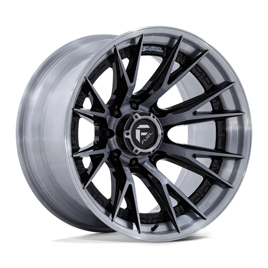 FUEL OFF-ROAD FC402 20X9 CATALYST 8X170 5.04 1mm GLOSS BLACK WITH BRUSHED GRAY TINT FACE & LIP - FC402BT20908701