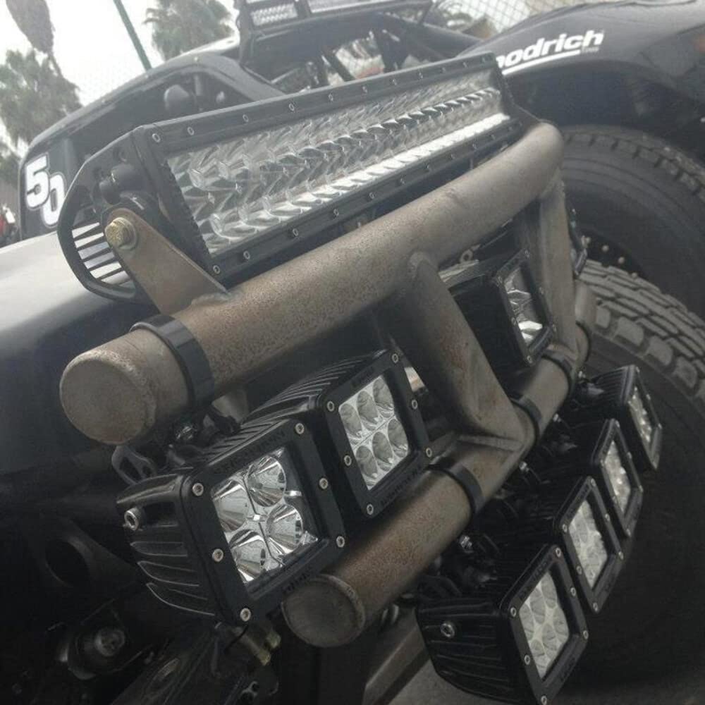 D Series Pro RIGID Industries Spector Driving Surface Mount LED Lights, 3 Inch LED Off Roading Black Mount Lights, Easy to Install, Off Roading Accessories, 50,000 Hour Lifespan (Pair, 502313)