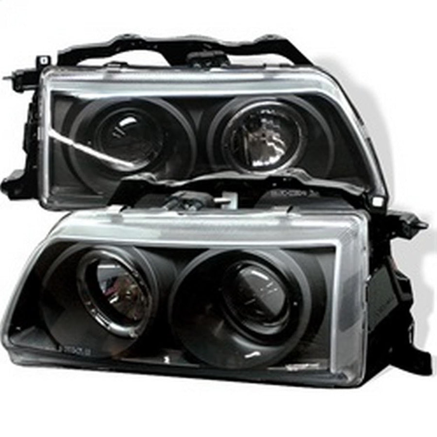 LED Halo Projector Spyder Auto Headlights Black/Clear