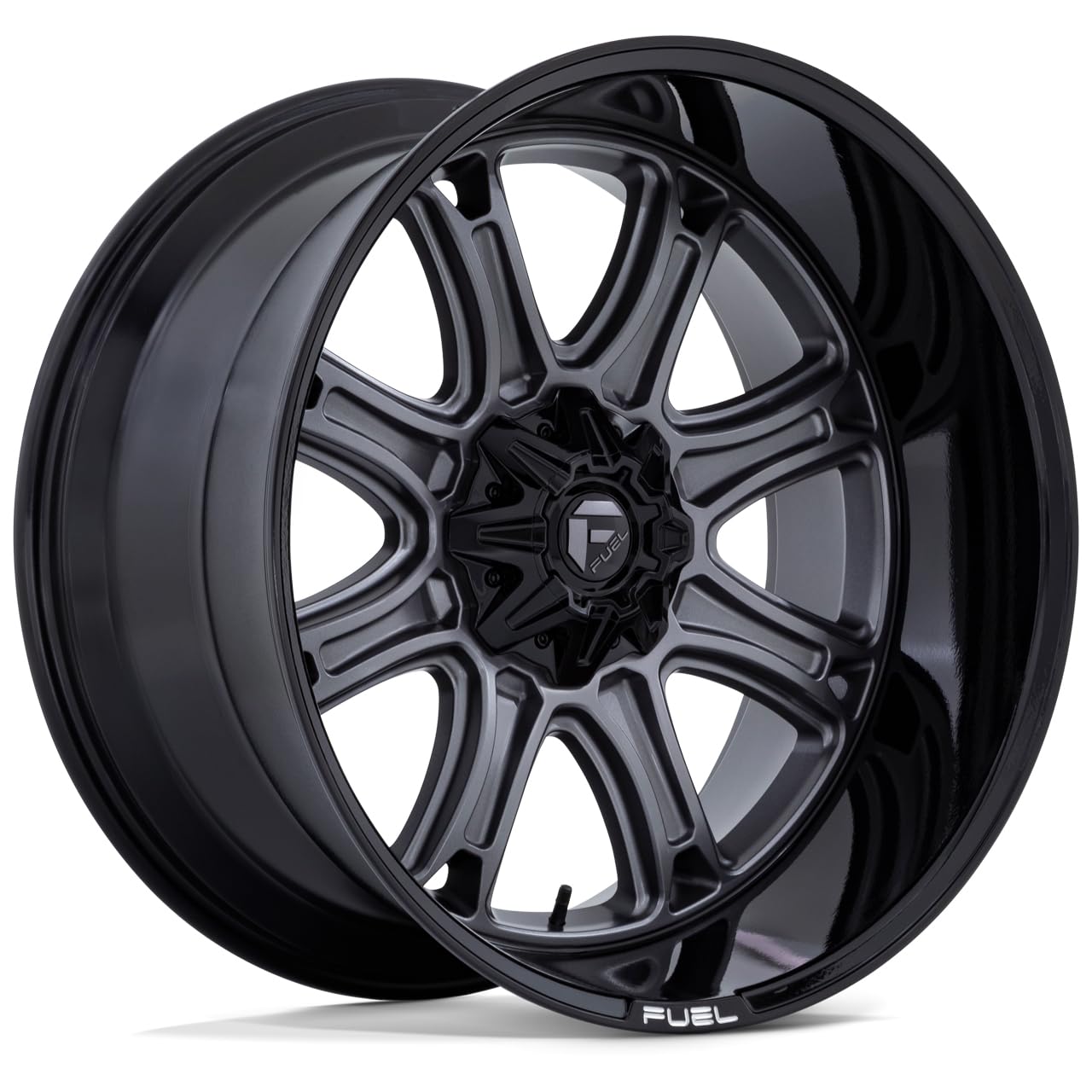 DARKSTAR FUEL OFF-ROAD 22X10, 6X135/5.5, 4.79, -18mm MATTE GUNMETAL WITH BLACK LIP - FC853AB22106718N