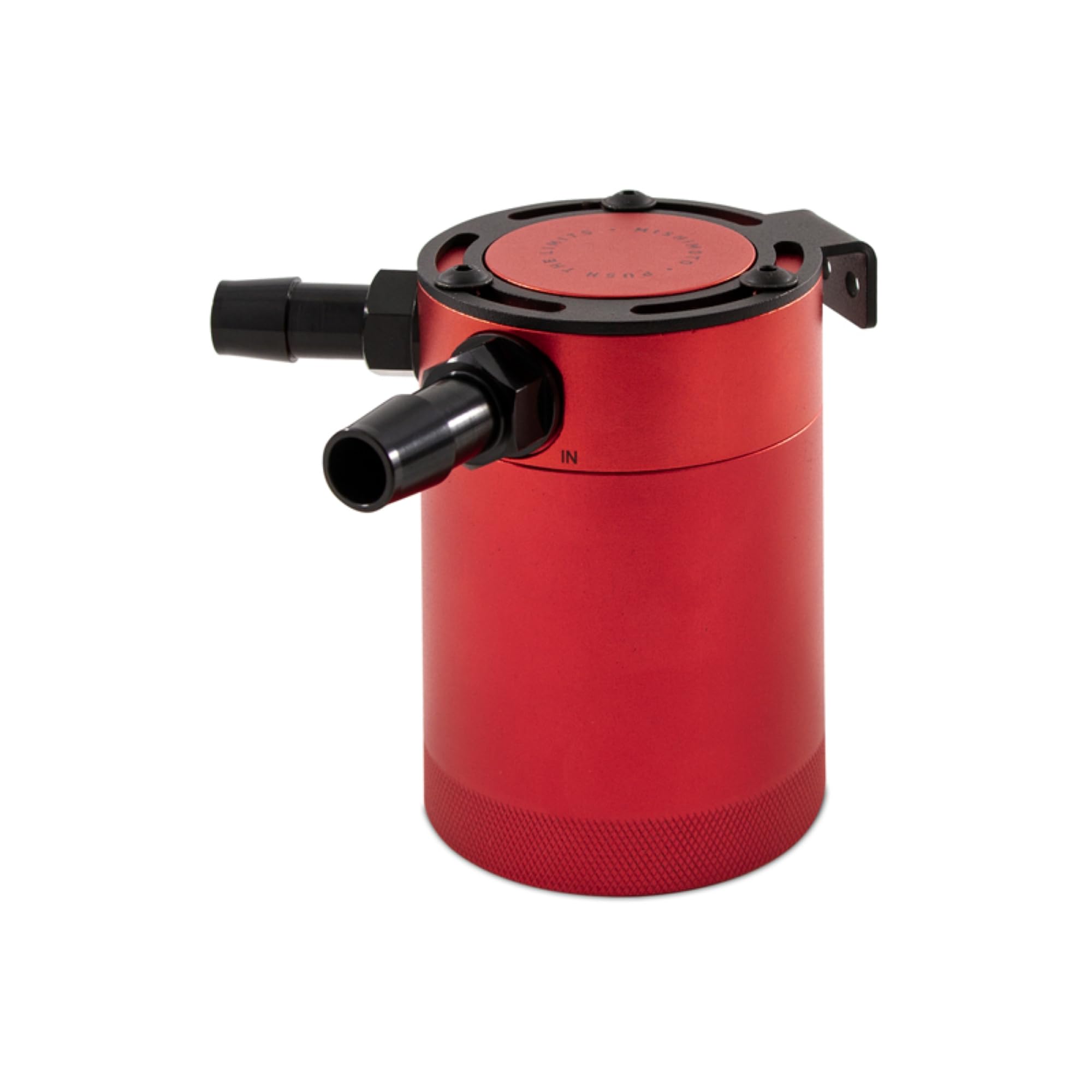 Mishimoto Compact Baffled Oil Catch Can, 2-Port, Red MMBCC-CBTWO-RD