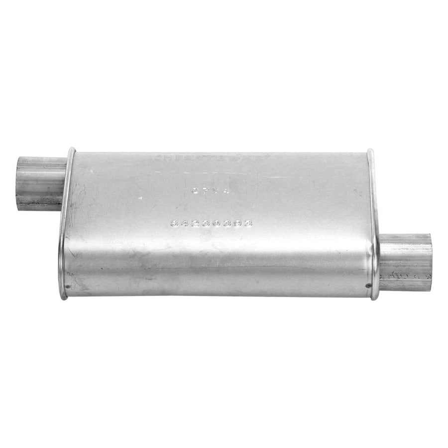 Cherry Bomb 16812CB - Classic Turbo Steel Oval Gray Exhaust Muffler (2.25" Offset ID, 2.25" Offset OD, 13" Length)
