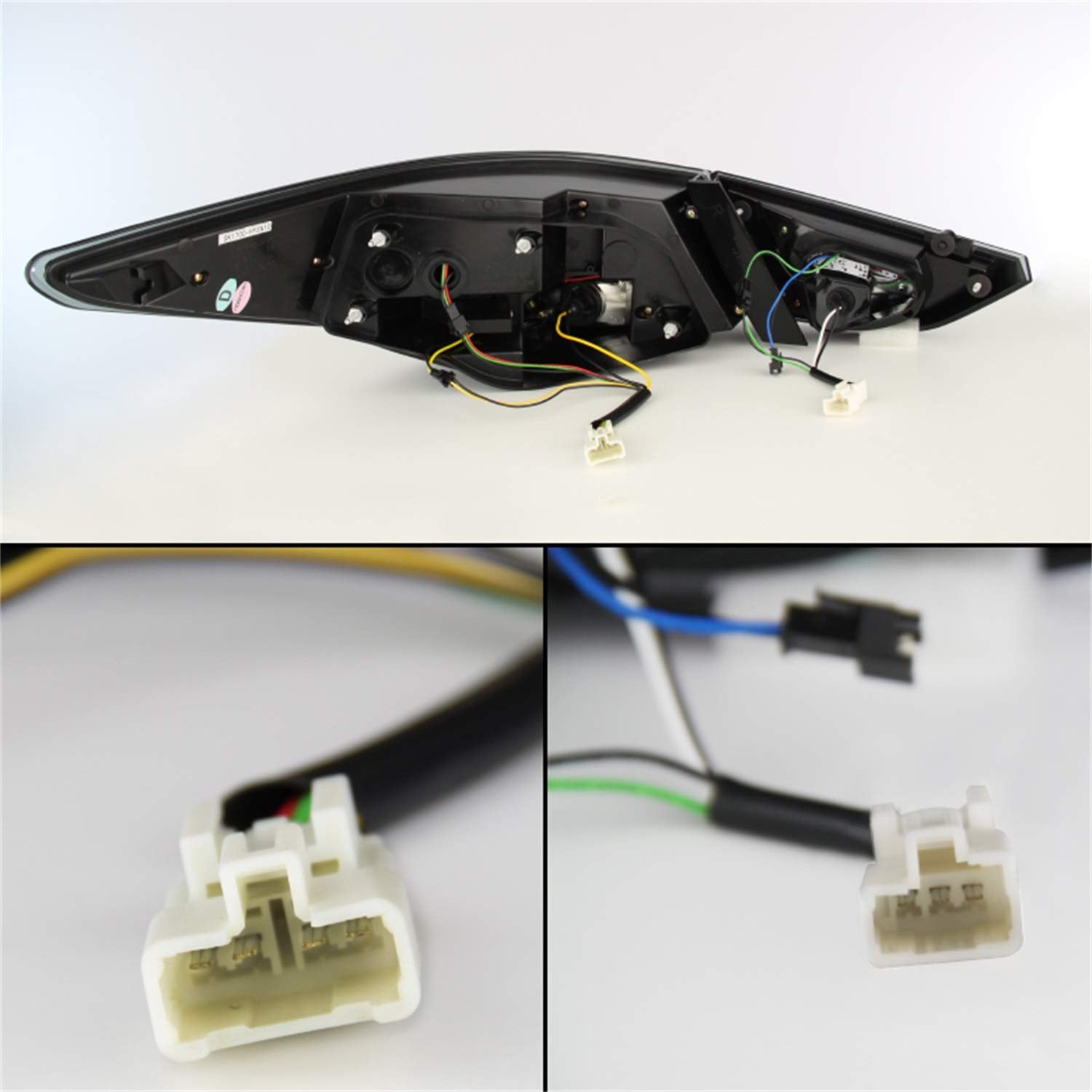 LED Tail Lights Black/Clear Spyder Auto 5075246