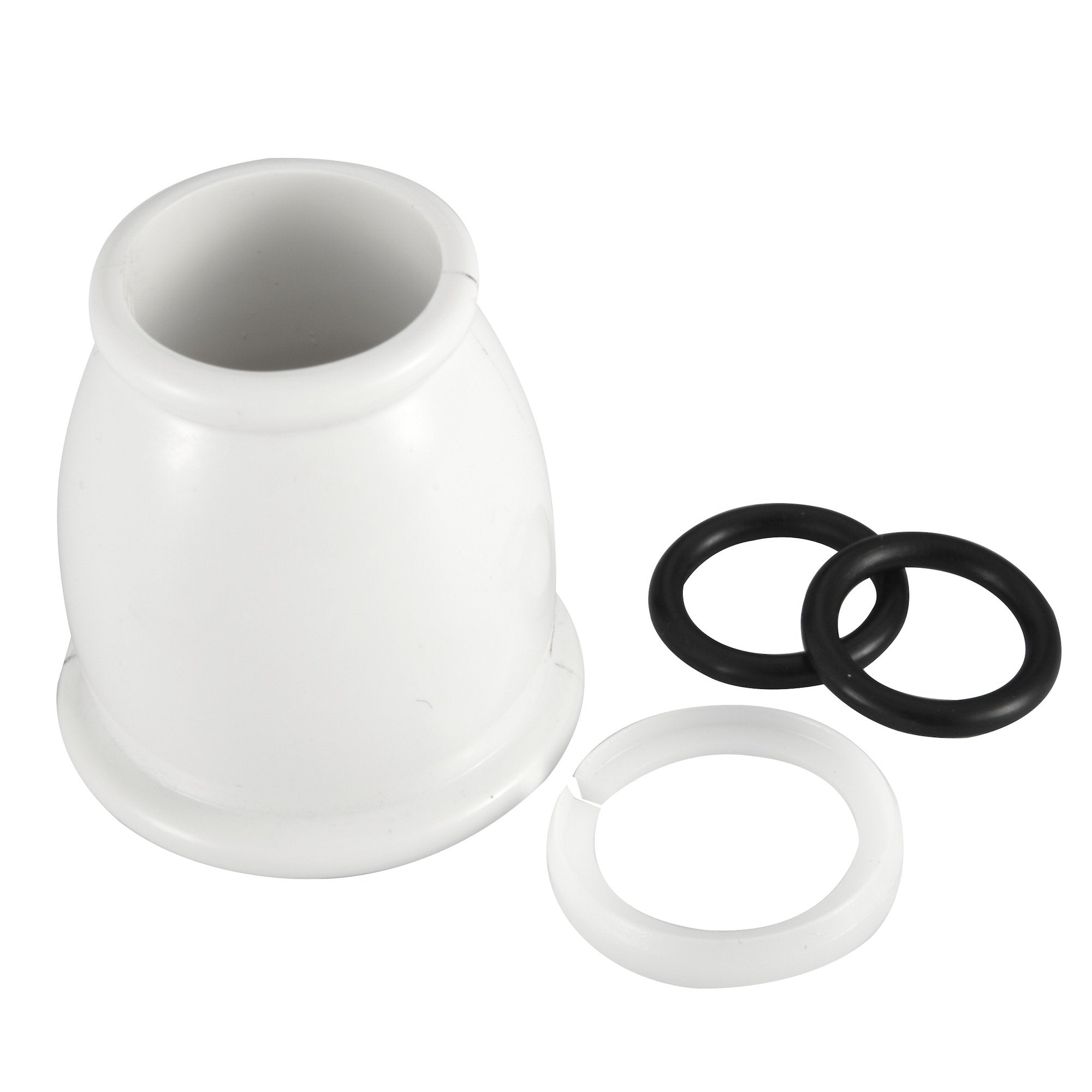 Dura Faucet RV Faucet DF-RK500-WT Bell Style Spout Nut and Rings Replacement Kit for Kitchen Faucets (White)