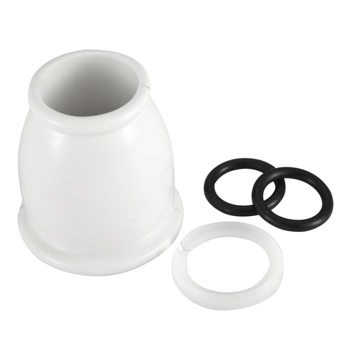 Dura Faucet RV Faucet DF-RK500-WT Bell Style Spout Nut and Rings Replacement Kit for Kitchen Faucets (White)