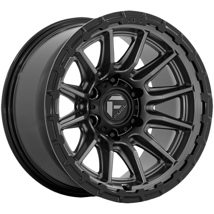 FC866 PISTON FUEL OFF-ROAD 22X10 6X135 4.79-18mm MATTE GUNMETAL W/GLOSS BLACK LIP - FC866AB22106318N