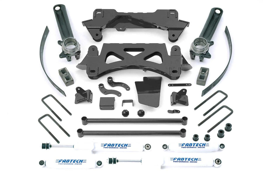 Fabtech K7002 Lift Performance System w/Shocks w/Rear Performance Shock 6 in. Lift System w/Shocks