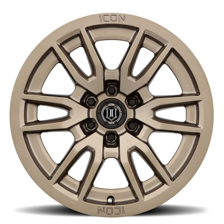 Vector 6 ICON Alloys, Bronze, 17 x 8.5/6 x 135, 6mm Offset, 5" BS, 2417856350BR