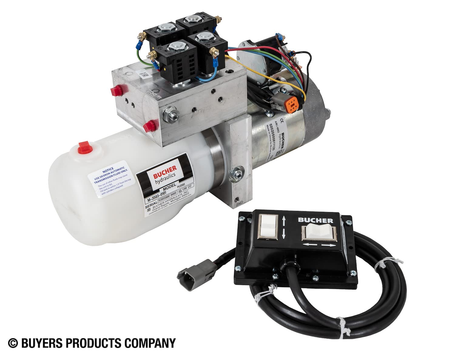 Hydraulic Power Unit Buyers Products PU3593 (Hydraulic Power Unit, 12V Dc, Snow Plow), Black