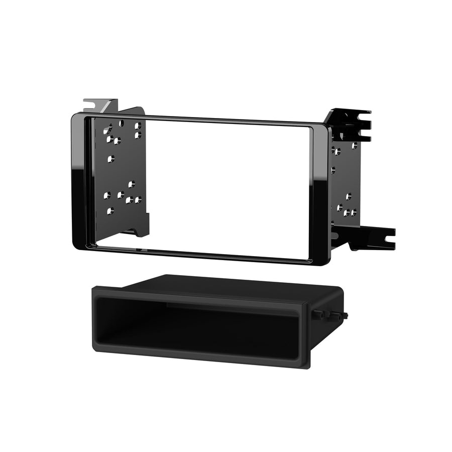 Metra Single DIN Dash Kit 99-7015CHG with Pocket for 2014- Mitsubishi Outlander (Charcoal)