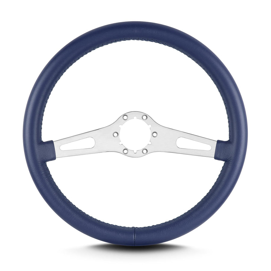 Teardrop Lecarra 65704 2 Spoke 14" Brushed Standard Grip Blue