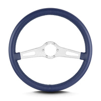 Teardrop Lecarra 65704 2 Spoke 14" Brushed Standard Grip Blue