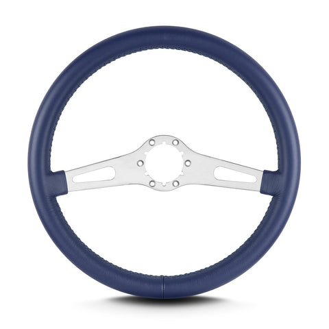Teardrop Lecarra 65704 2 Spoke 14" Brushed Standard Grip Blue